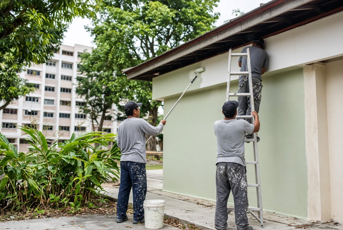 Nasbro painting crew on site in Singapore